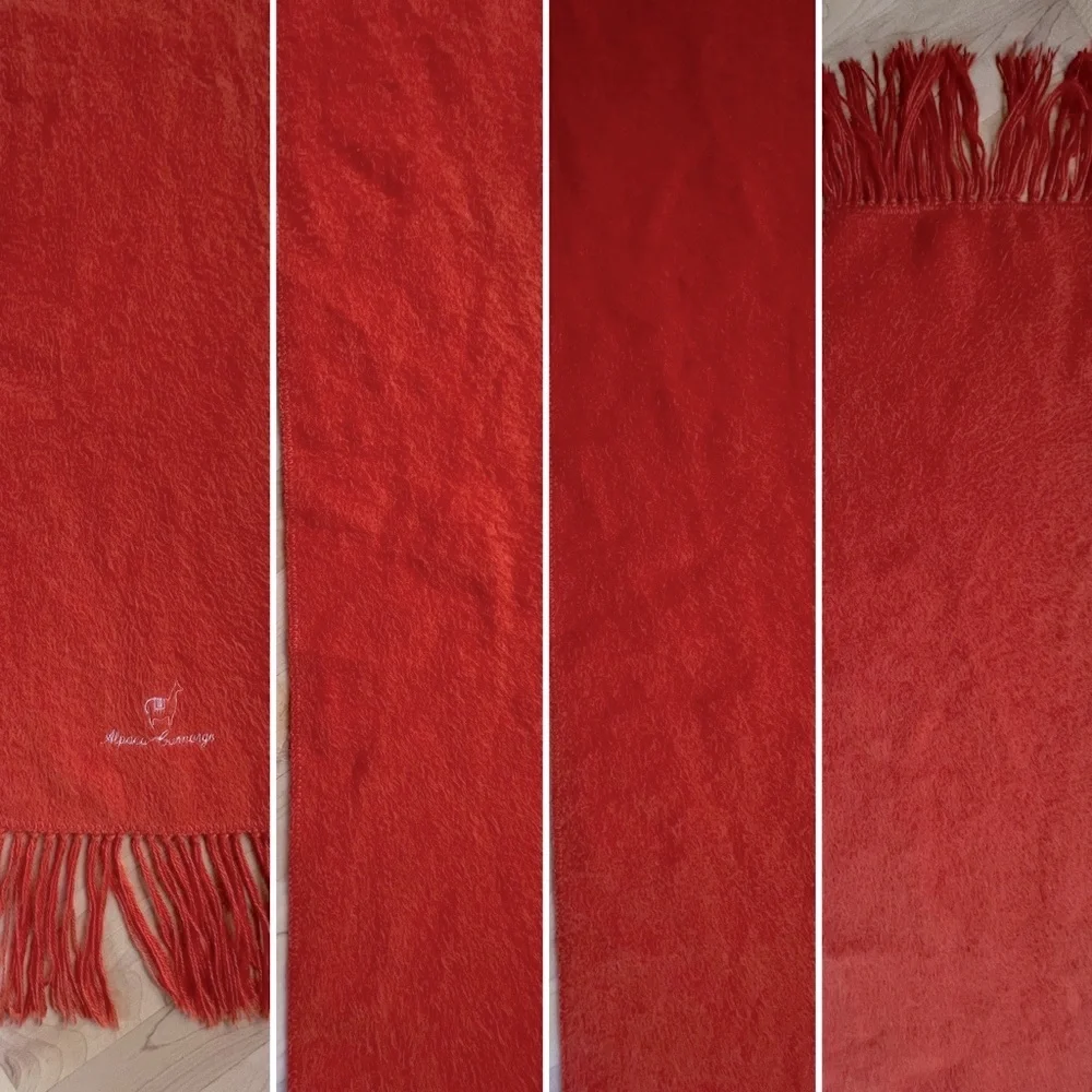 🦙Alpaca Fringe Scarf by Alpaca Camargo in Burnt Orange | Men’s/Women’s/Unisex